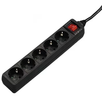 Hama 00137267 predlžovací kábel 1,4 m 5 AC zásuviek interiérový čierny