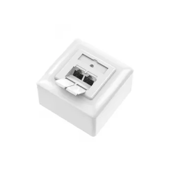 Hama 00300029 sieťová zásuvka 2 x RJ-45 biela