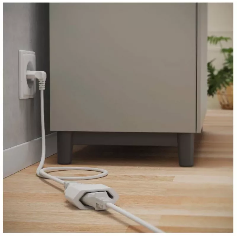 Hama 00223265 predlžovací kábel 3 m 1 AC zásuvka(y) interiér biely