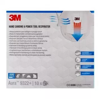 3M 9322PRO10 protiprachová maska 10 ks košík FFP2