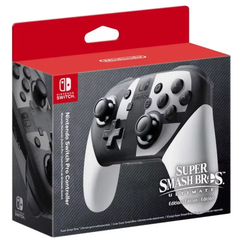 Nintendo Switch Pro ovládač Super Smash Bros. Ultimate Edition čierny, sivý, biely Bluetooth gamepad analógový / digitálny Nintendo Switch