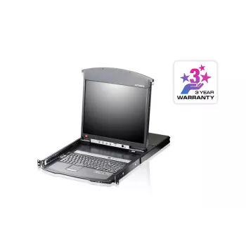 ATEN KL1508AiN 8-portová dvojkoľajová LCD KVM-over-IP racková konzola