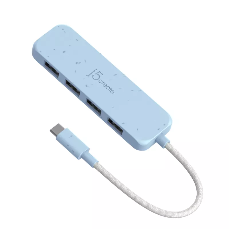 j5create ekologický USB-C na 4-port Type-A Gen 2 hub