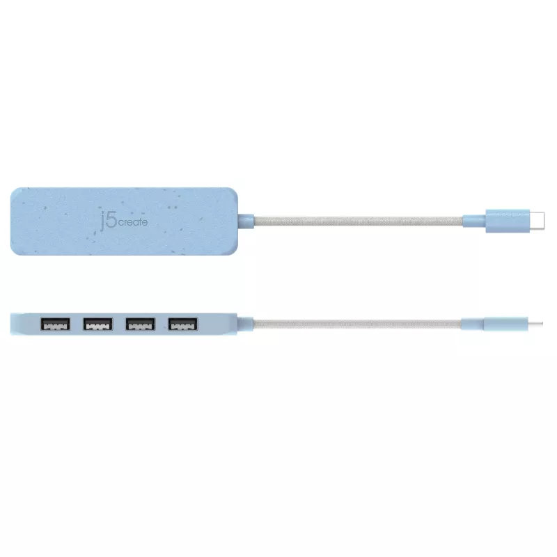 j5create ekologický USB-C na 4-port Type-A Gen 2 hub