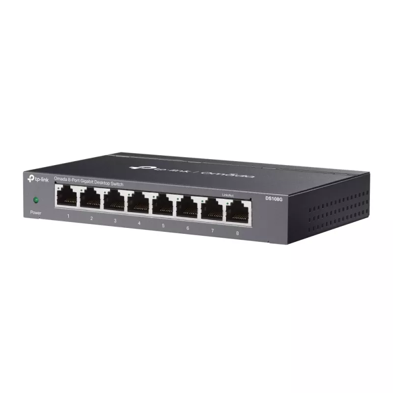 TP-Link Omada DS108G sieťový switch Unmanaged Gigabit Ethernet (10/100/1000) čierny