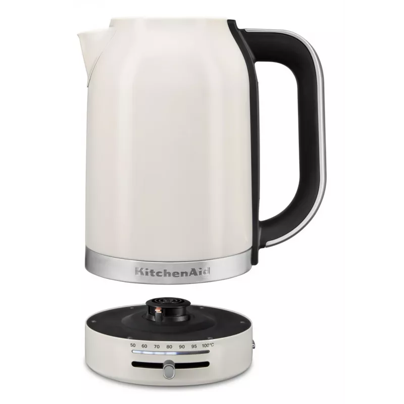 KitchenAid 5KEK1701EPL elektrická kanvica 1,7 l 2400 W čierna, nehrdzavejúca oceľ, biela