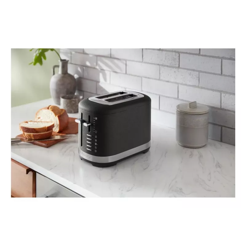 KitchenAid 859711684250 toaster 7 2 plátky 980 W čierna, nehrdzavejúca oceľ
