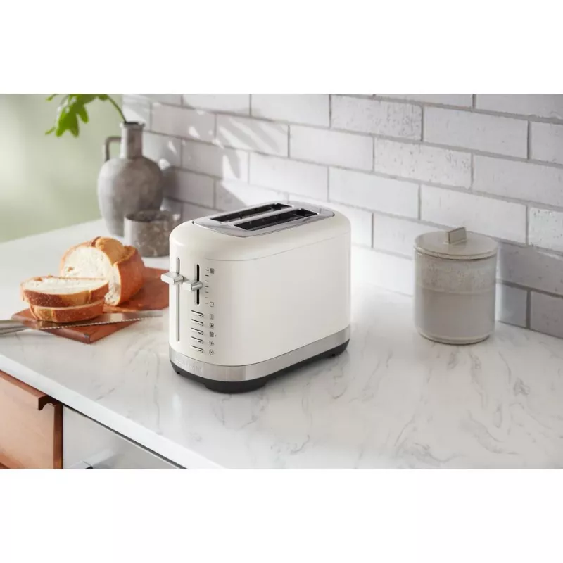 KitchenAid 859711684260 toaster 7 2 plátky 980 W čierna, nehrdzavejúca oceľ, biela