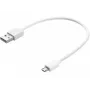 Sandberg MicroUSB Sync/nabíjací kábel 0,2 m, 0,2 m, USB A, Micro-USB B, USB 2.0, biely