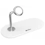 Sandberg 3in1 bezdrôtová nabíjačka, Indoor, USB, bezdrôtové nabíjanie, 0,8 m, strieborná, biela
