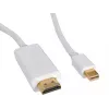 Sandberg MiniDP 1.2 > HDMI 4K 2m, 2 m, Mini DisplayPort, HDMI, konektor samec, konektor samec, biela