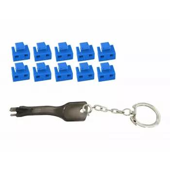 Microconnect MC-RJ45PORTBLOCK-B blokátor portov RJ-45 modrý 10 ks