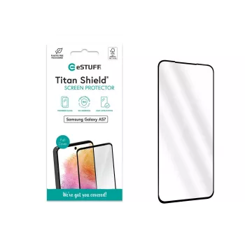 eSTUFF Samsung Galaxy A57 ochranná fólia na displej. Plné krytie z tvrdeného skla. Titan Shield 1 ks