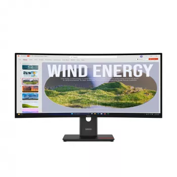 Lenovo ThinkVision T34WD-40 monitor, 86,4 cm (34 inch), 3440 x 1440 pixelov, Wide Quad HD, LED, 6 ms, čierny