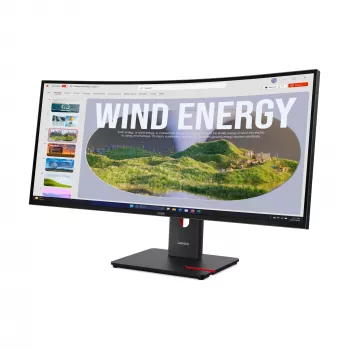 Lenovo ThinkVision T34WD-40 monitor, 86,4 cm (34 inch), 3440 x 1440 pixelov, Wide Quad HD, LED, 6 ms, čierny