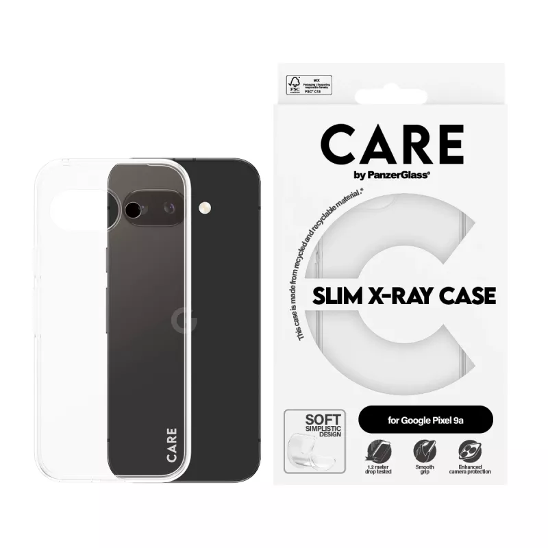 PanzerGlass CARE™ by ® X-Ray puzdro Google Pixel 9a, kryt, Google, Google - New Pixel 8a 5G, transparentné