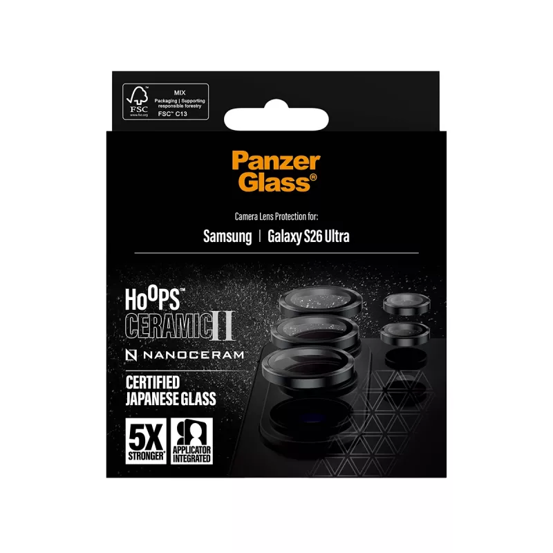 PanzerGlass ® Hoops® Ceramic II ochrana objektívu fotoaparátu Samsung Galaxy S26 Ultra