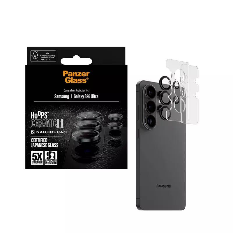 PanzerGlass ® Hoops® Ceramic II ochrana objektívu fotoaparátu Samsung Galaxy S26 Ultra