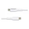 StarTech.com 1 m (3,3 ft) biely USB-C nabíjací kábel 2 ks balenie, USB-C kábel, USB 2.0 Type-C nabíjací kábel pre notebook, 60 W 3 A Power Delivery, TPE plášť, USB-C dátový kábel, M/M