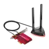 TP-Link AX3000 Wi-Fi 6 Bluetooth 5.0 PCIe adaptér, interný, bezdrôtový, PCI Express, WLAN / Bluetooth, 2402 Mbit/s, čierna, červená