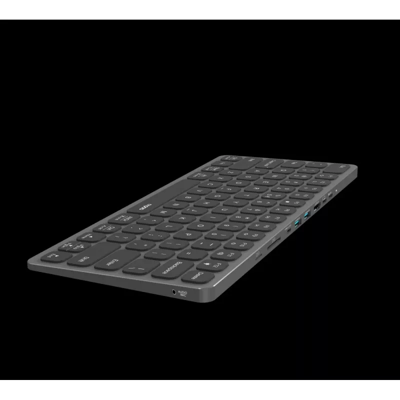 Rapoo UCK-6001 Ultratenká klávesnica s 8v1 USB-C multiportovým adaptérom, QWERTZ