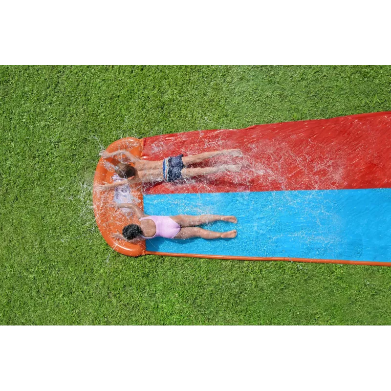 Bestway H2OGO! dvojitá vodná šmýkačka s Tsunami Splash rampou 4,88 m