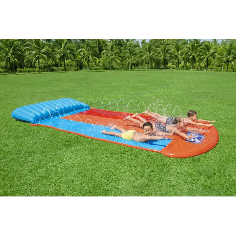 Bestway H2OGO! trojitá šmýkačka s Tsunami Splash rampou 4,88 m