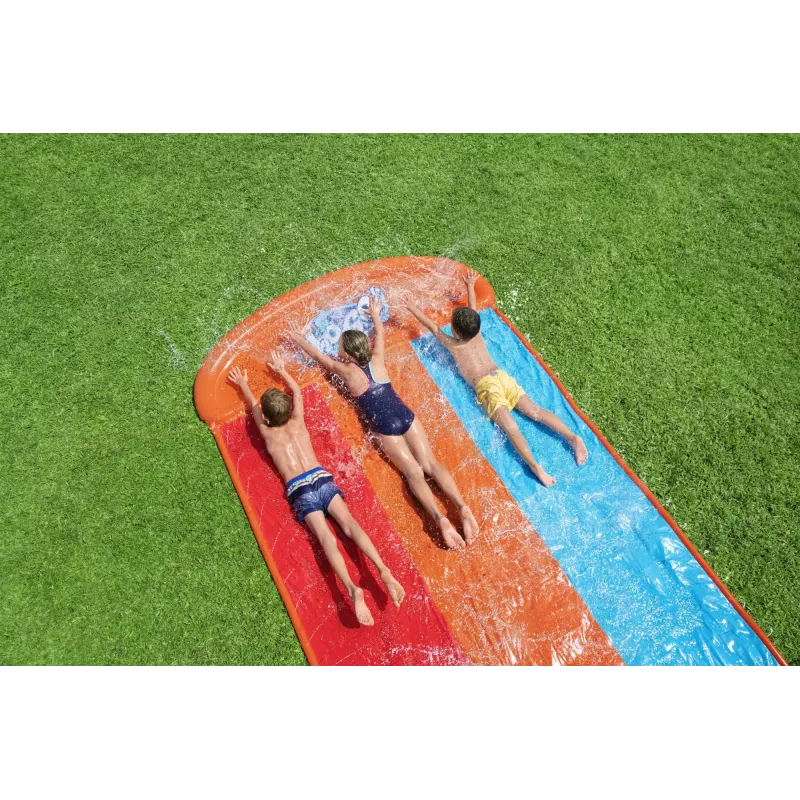 Bestway H2OGO! trojitá šmýkačka s Tsunami Splash rampou 4,88 m