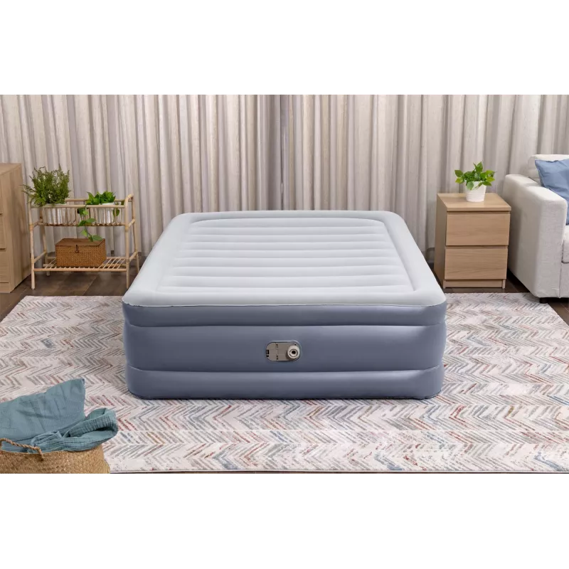 Bestway Tritech nafukovacia matrace Queen s integrovaným AC čerpadlom a antimikrobiálnym povrchom 2,03 m x 1,52 m x 51 cm