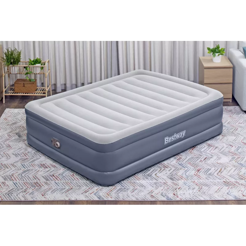 Bestway Tritech nafukovacia matrace Queen s integrovaným AC čerpadlom a antimikrobiálnym povrchom 2,03 m x 1,52 m x 51 cm