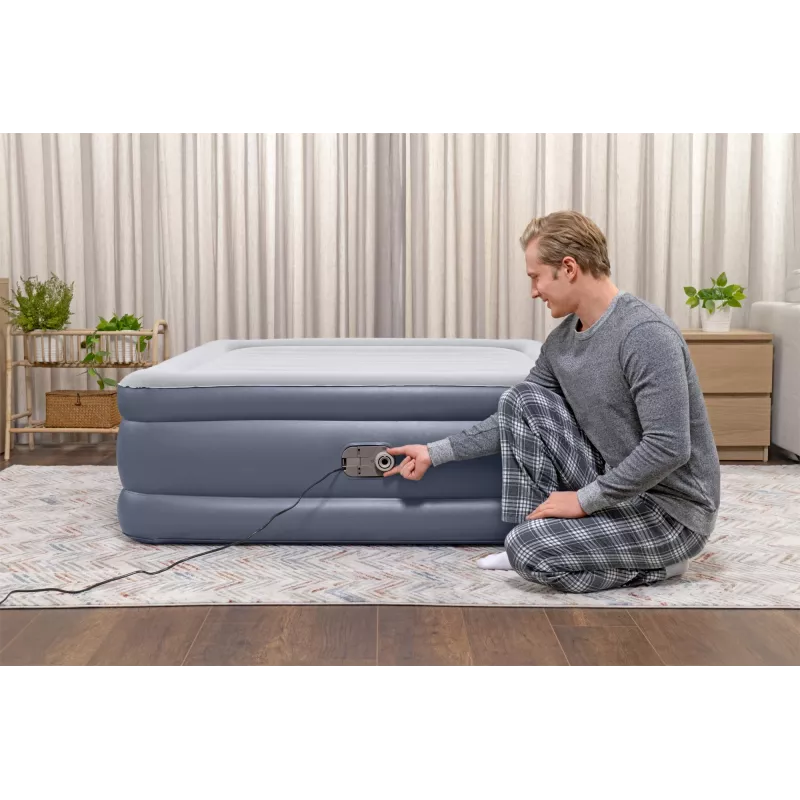 Bestway Tritech nafukovacia matrace Queen s integrovaným AC čerpadlom a antimikrobiálnym povrchom 2,03 m x 1,52 m x 51 cm