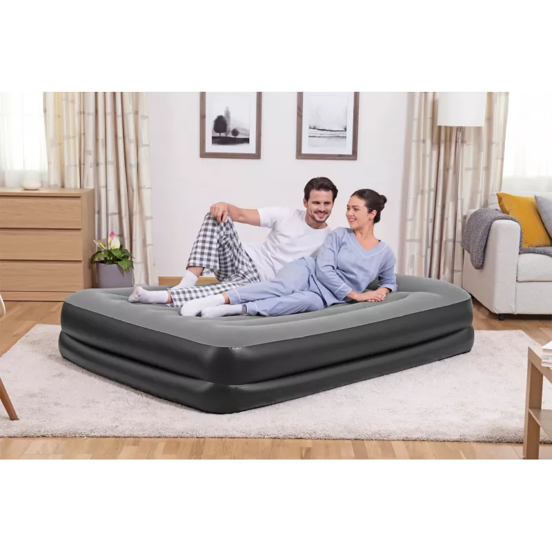 Bestway Tritech nafukovacia matrace Queen s integrovaným AC čerpadlom a antimikrobiálnym povrchom 2,03 m x 1,52 m x 46 cm