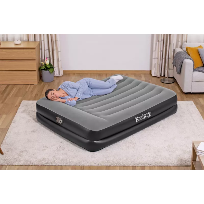 Bestway Tritech nafukovacia matrace Queen s integrovaným AC čerpadlom a antimikrobiálnym povrchom 2,03 m x 1,52 m x 46 cm