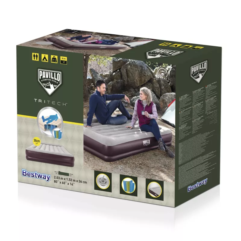 Bestway 67699 nafukovacia matrace dvojmatrace hnedá, sivá unisex