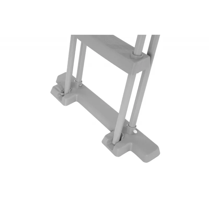 Bestway Flip & Lock rebrík k nadzemnému bazénu 1,32 m, rebrík, sivý, kov, plast, 150 kg, 4 stupne, EN16582