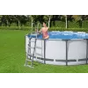 Bestway Flip & Lock rebrík k nadzemnému bazénu 1,32 m, rebrík, sivý, kov, plast, 150 kg, 4 stupne, EN16582