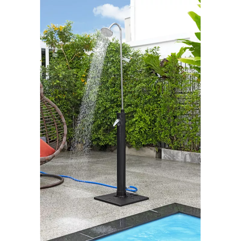 Bestway SolarFlow 8 L vonkajšia sprcha, samostatne stojaca, čierna, nerezová oceľ, 8 L, EN1112, 500 mm, 500 mm