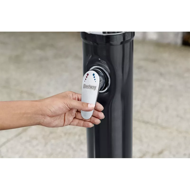 Bestway SolarFlow 8 L vonkajšia sprcha, samostatne stojaca, čierna, nerezová oceľ, 8 L, EN1112, 500 mm, 500 mm