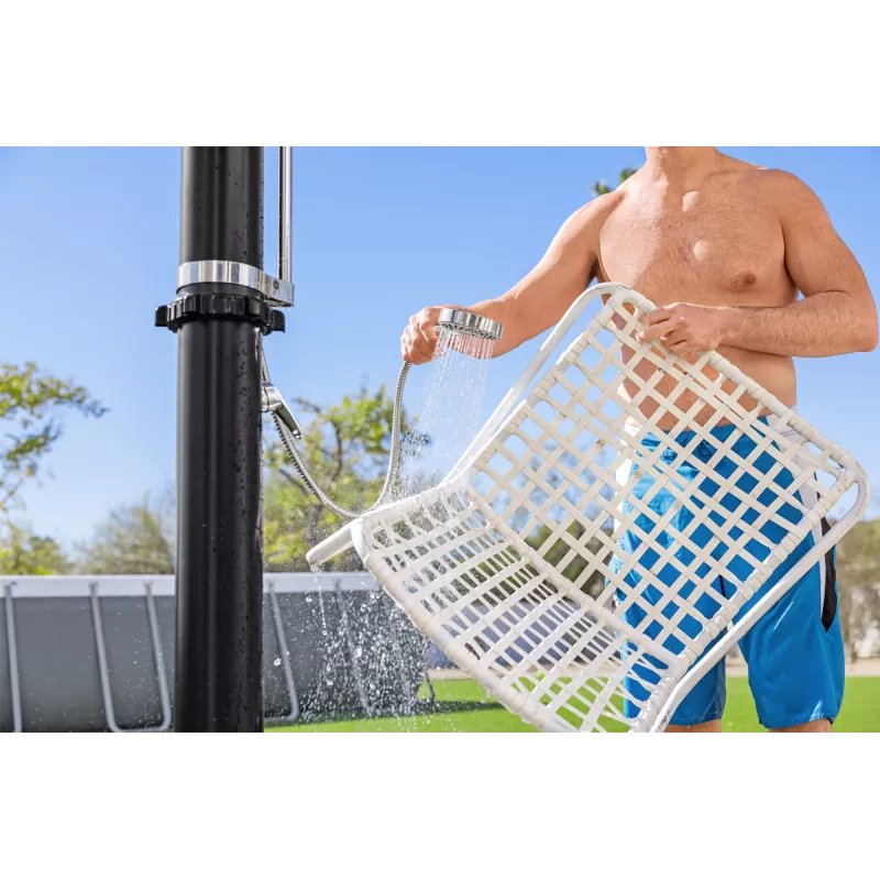 Bestway SolarFlow 20 L vonkajšia sprcha, samostatne stojaca, čierna, kov, PVC, 20 L, EN1112, 620 mm