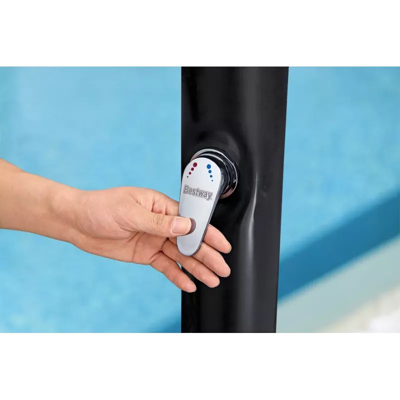 Bestway SolarFlow 20 L vonkajšia sprcha, samostatne stojaca, čierna, kov, PVC, 20 L, EN1112, 620 mm