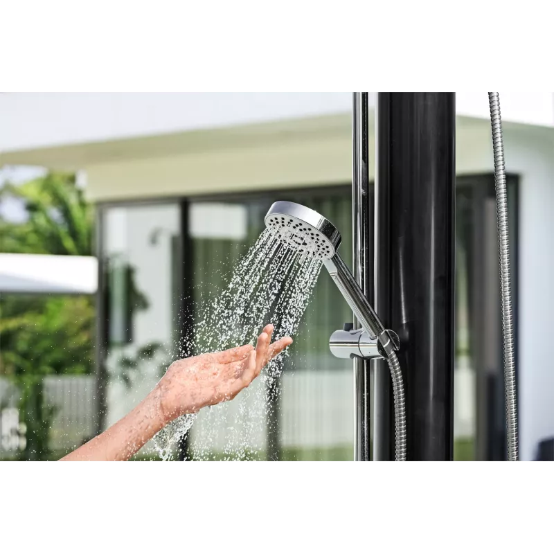 Bestway SolarFlow 20 L vonkajšia sprcha, samostatne stojaca, čierna, kov, PVC, 20 L, EN1112, 620 mm