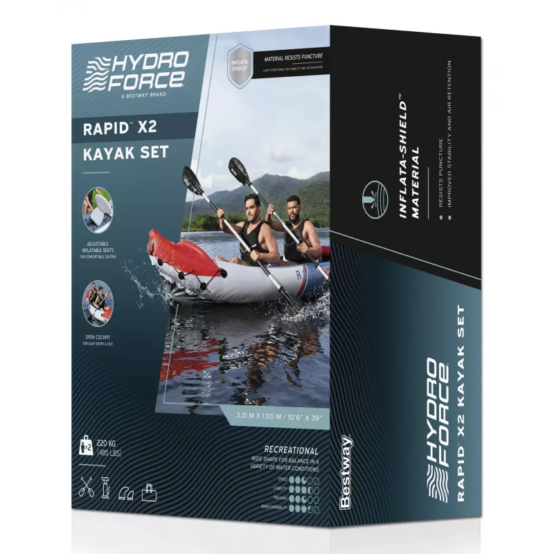 Bestway Hydro Force Rapid X2 nafukovacia súprava kajaku pre 2 osoby 3,21 m