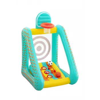 Bestway Perfect Aim 3-in-1 nafukovacia hra na dvor, nafukovacie hracie centrum, 5 rokov, polyvinylchlorid (PVC), viacfarebné