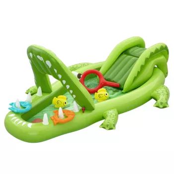 Bestway Later Gator nafukovacie vodné ihrisko a bazén pre deti 2,34 m x 1,63 m x 87 cm