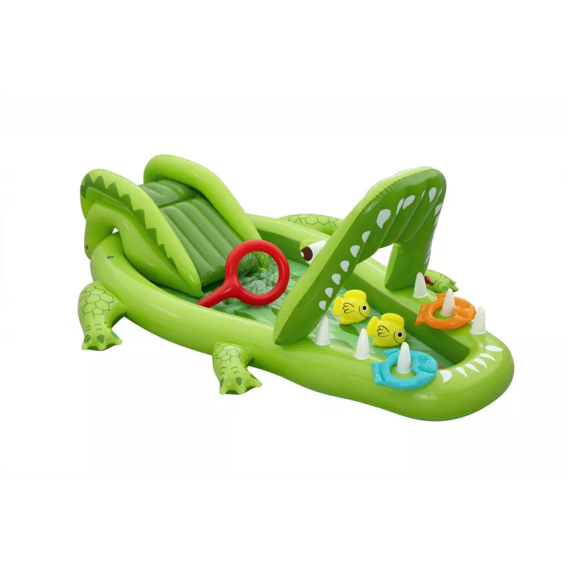 Bestway Later Gator nafukovacie vodné ihrisko a bazén pre deti 2,34 m x 1,63 m x 87 cm