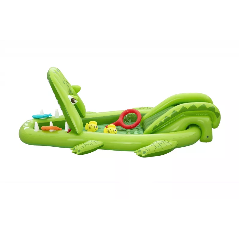 Bestway Later Gator nafukovacie vodné ihrisko a bazén pre deti 2,34 m x 1,63 m x 87 cm