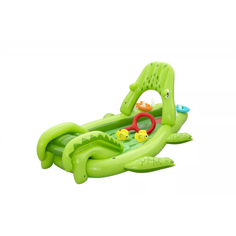 Bestway Later Gator nafukovacie vodné ihrisko a bazén pre deti 2,34 m x 1,63 m x 87 cm