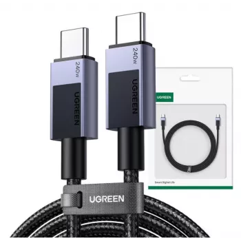Ugreen 45068 USB kábel 2 m USB C 0,48 Gbit/s 240 W čierna, sivá