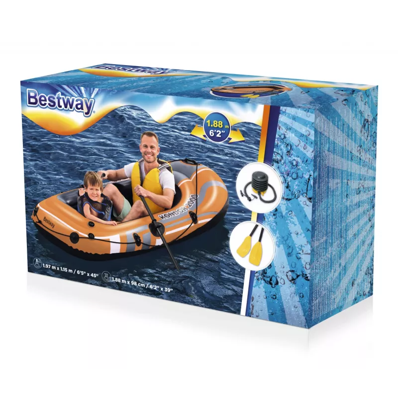 Bestway HYDRO-FORCE nafukovací čln – vrátane vesla a nožného čerpadla