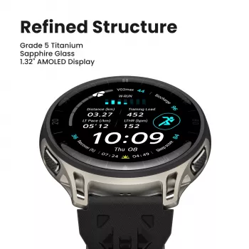 Amazfit Cheetah 2 Pro 3,35 cm (1,32 inch) AMOLED 48 mm digitálny 466 x 466 pixelov dotykový displej titán Wi-Fi